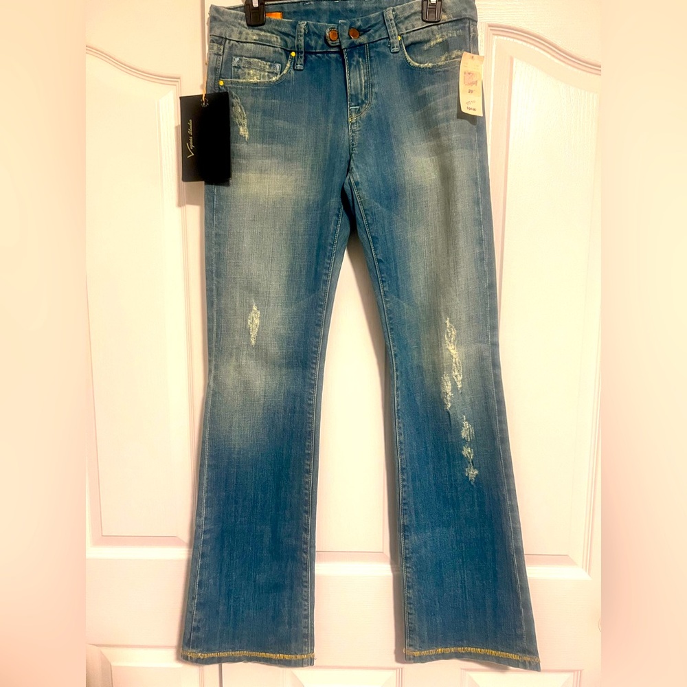 Vigoss Studio Carolina Boot Stretch Jeans. Light Vintage